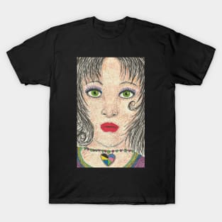 Green eyes girl woman T-Shirt